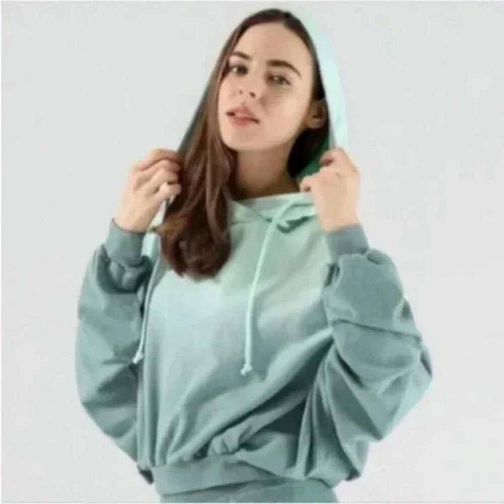 Young Fabulous & Broke Ombré Hoodie in Teal Size S/M